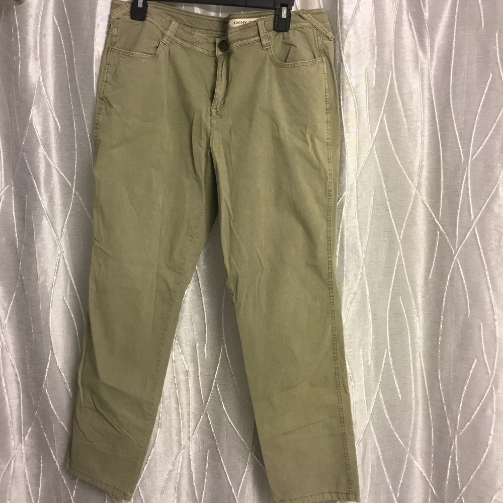 DKNY Jeans Cotton Pantsin Military Green Sz 12
